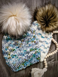 My Kind of Waves Beanie knitting PATTERN colorwork super bulky
