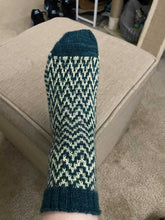 Load image into Gallery viewer, Find Your Way Back into Society Socks Knitting PATTERN mosaic colorwork
