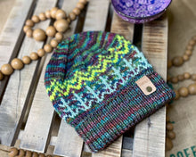 Load image into Gallery viewer, The Parker Beanie Knitting PATTERN colorwork fair isle digital download worsted
