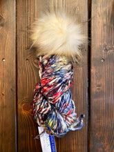 Load image into Gallery viewer, Malabrigo Rasta Candy Cane NEW Eclectica Collection super bulky KNITTING KIT 1 skein 1 faux fur pom
