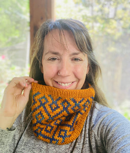 Hand knit women's luxury neck warmer 100% merino wool hand dyed cozy one of a kind