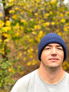 Man beanie fitted cozy handsome knit hat acrylic cap