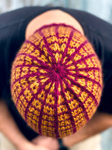 Load image into Gallery viewer, Beanie for the Boyz Man beanie fitted cozy handsome knit hat maroon gold guys wool cap
