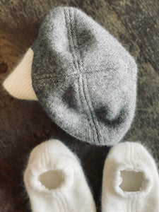 Luxury baby infant beanie hat cashmere bootie set baby shower gift new mom cute unisex