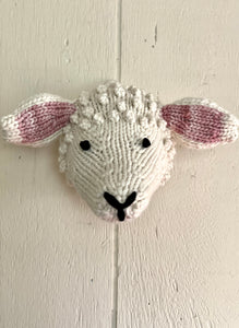 Taxidermy head KNITTING KIT Mini sheep cute home decor nursery baby kids