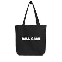 Load image into Gallery viewer, MADE TO ORDER Ball Sack project bag knitters crocheters funny yarn fiber artist Eco Tote Bag
